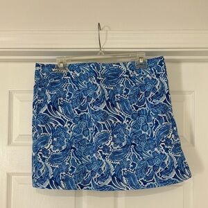 Ripskirt Hawaii Blue and White Mini Pencil Skirt